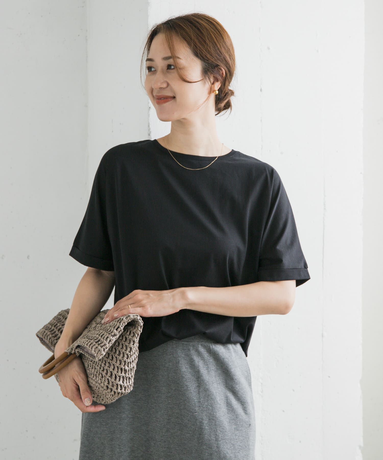 URBAN RESEARCH DOORS「『UVｶｯﾄ/接触冷感 /ﾏｼﾝｳｫｯｼｬﾌﾞﾙ』ｼﾙｷｰｺｯﾄﾝﾛｰﾙ  」|Tシャツ・カットソー|