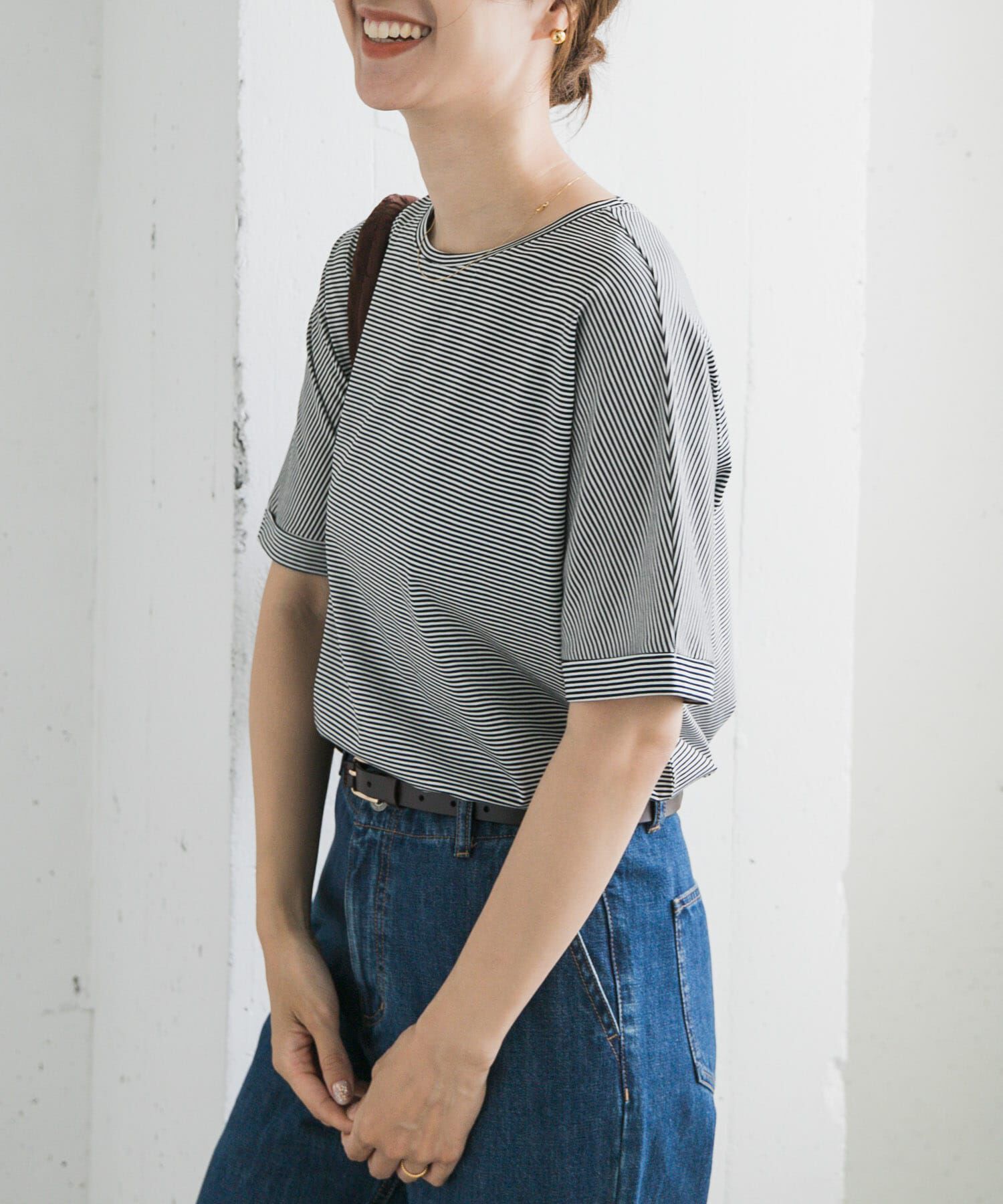 URBAN RESEARCH DOORS「『UVｶｯﾄ/接触冷感 /ﾏｼﾝｳｫｯｼｬﾌﾞﾙ』ｼﾙｷｰｺｯﾄﾝﾛｰﾙ  」|Tシャツ・カットソー|