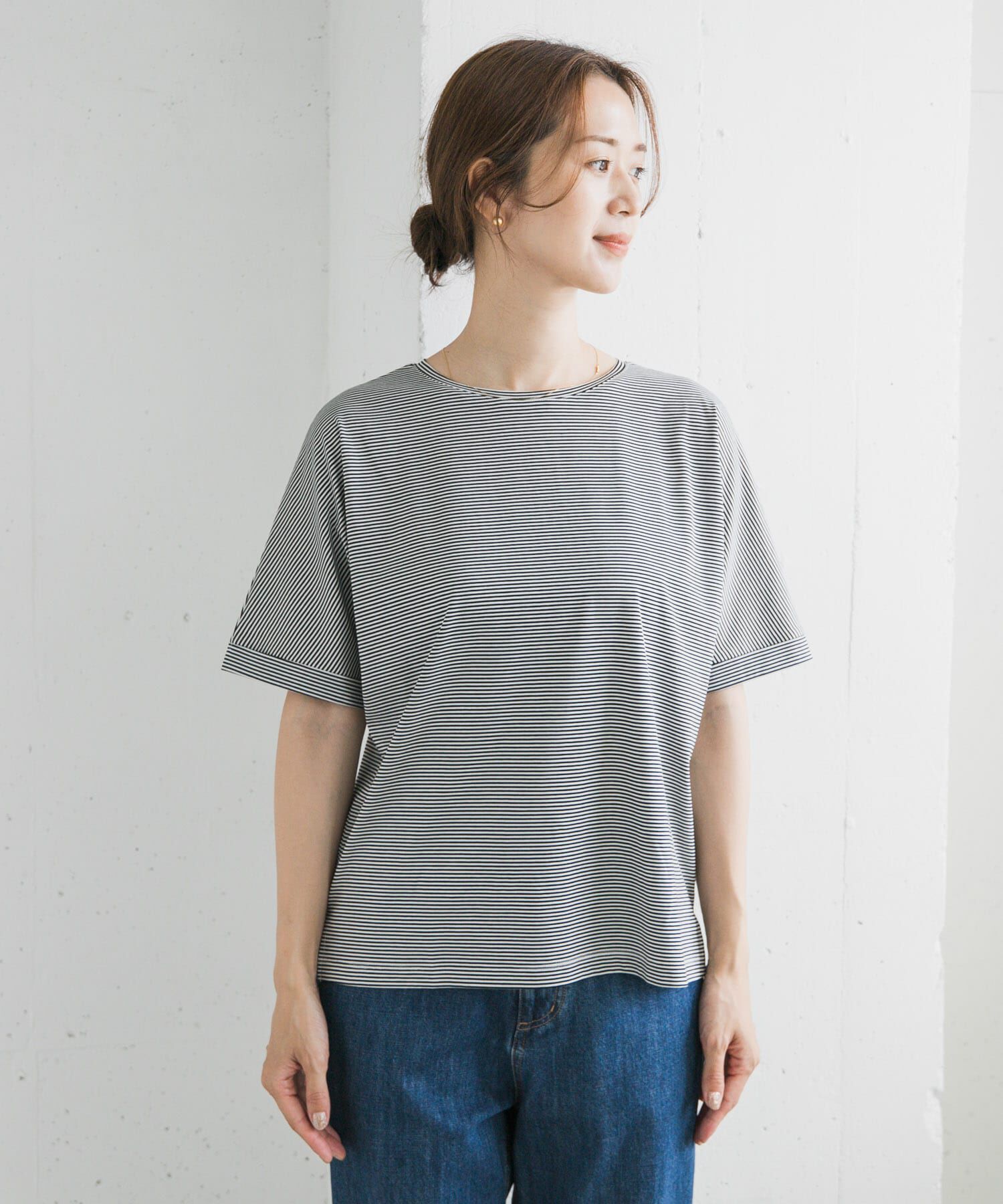 URBAN RESEARCH DOORS「『UVｶｯﾄ/接触冷感 /ﾏｼﾝｳｫｯｼｬﾌﾞﾙ』ｼﾙｷｰｺｯﾄﾝﾛｰﾙ  」|Tシャツ・カットソー|