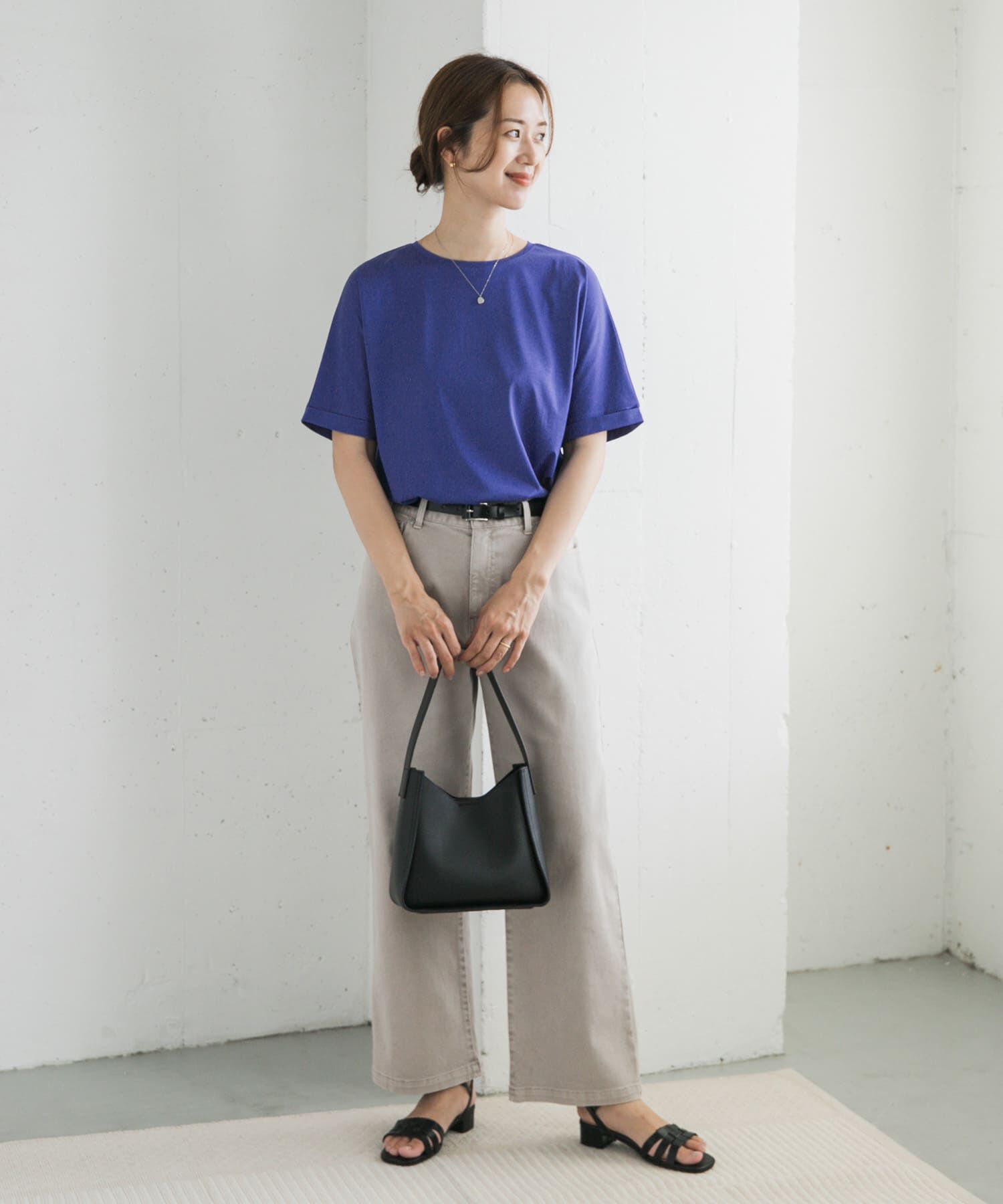 URBAN RESEARCH DOORS「『UVｶｯﾄ/接触冷感 /ﾏｼﾝｳｫｯｼｬﾌﾞﾙ』ｼﾙｷｰｺｯﾄﾝﾛｰﾙ  」|Tシャツ・カットソー|