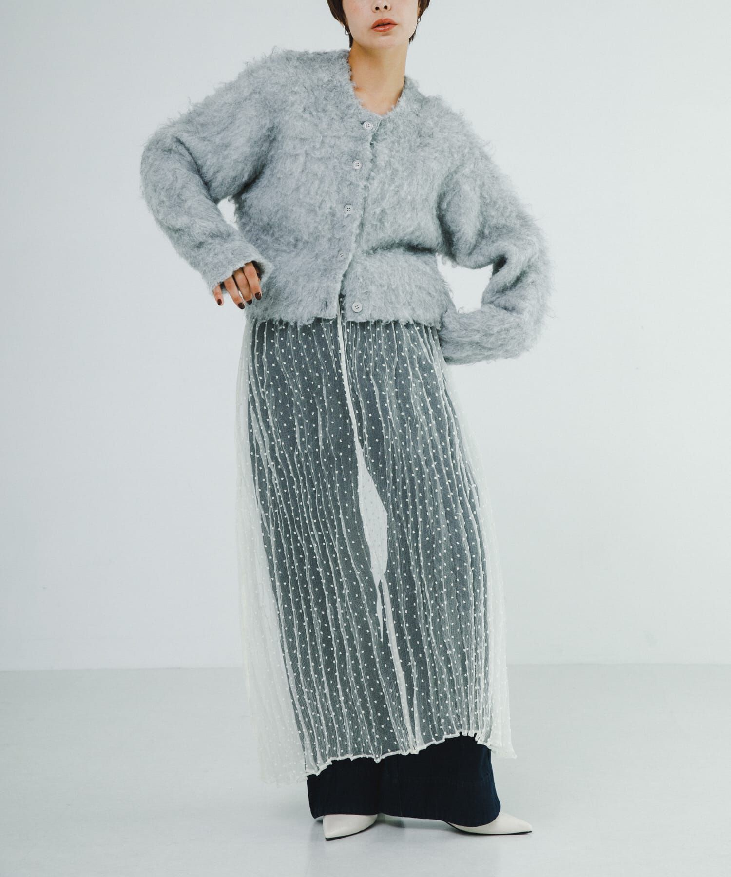 LAATO「mosamosa short cardigan」|カーディガン|