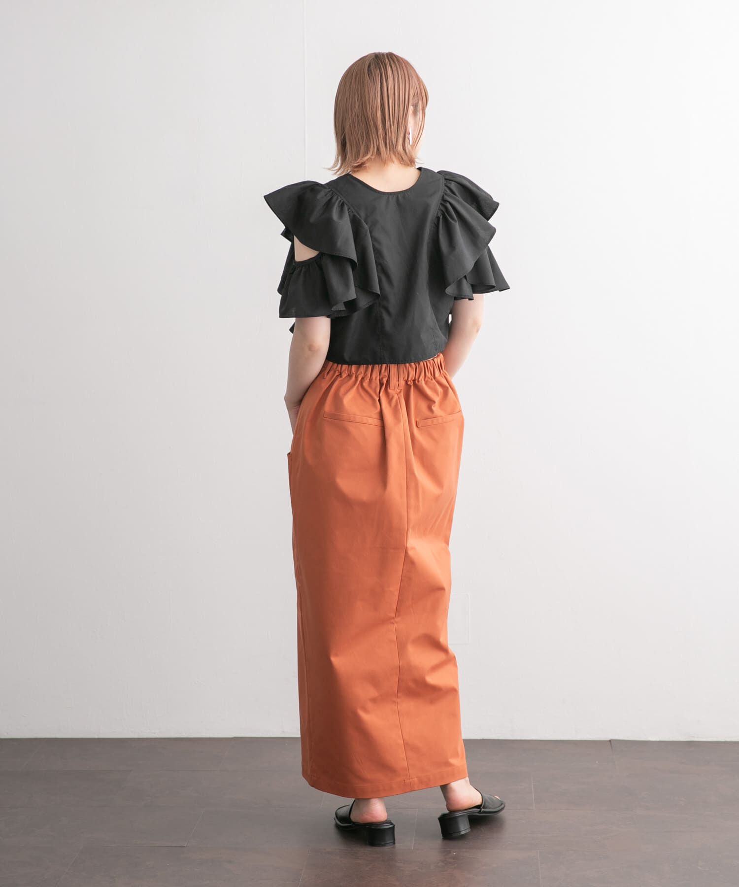  「フロントZIPペンシルスカート」|スカート|