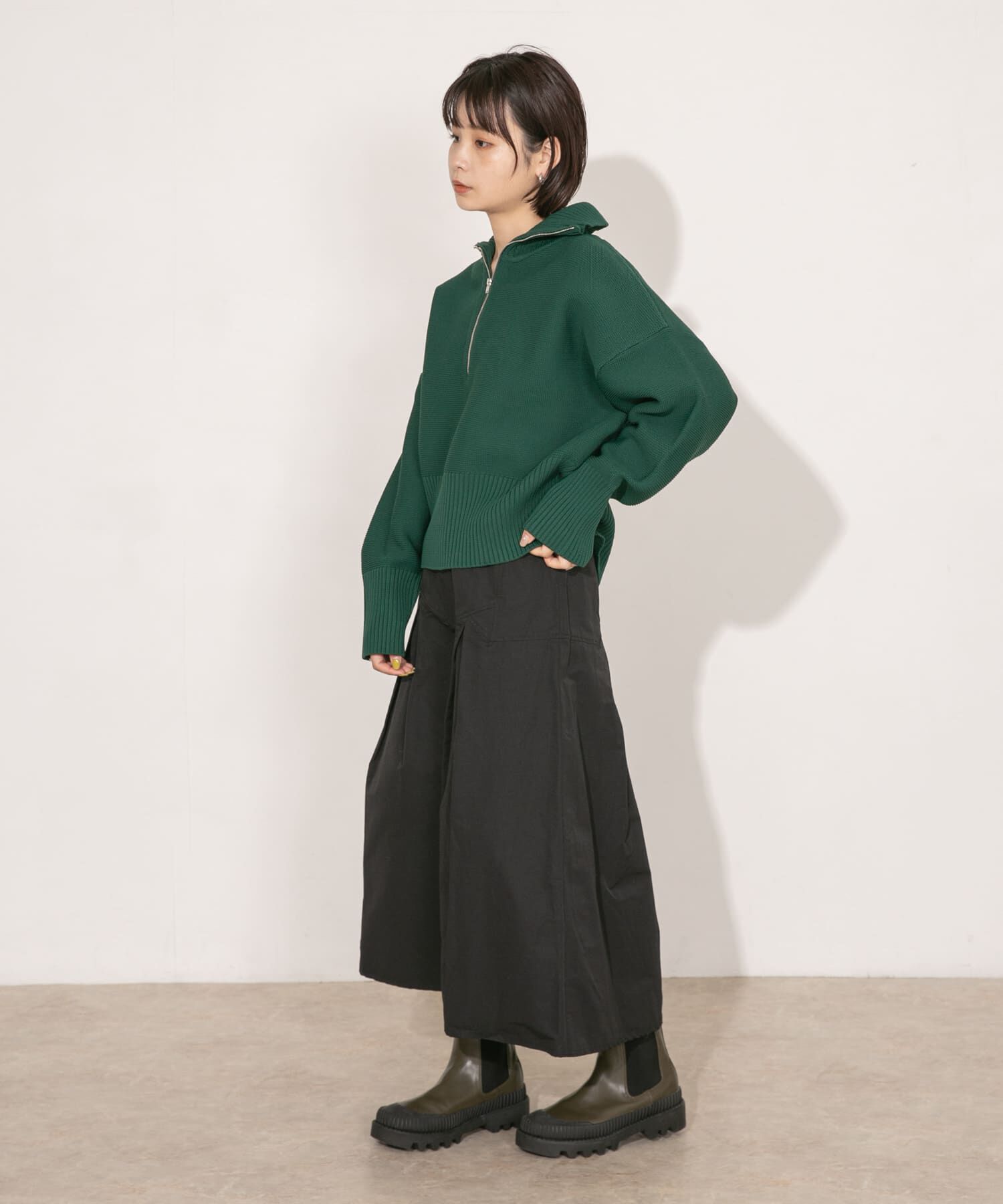  「タックミディスカート」|スカート|