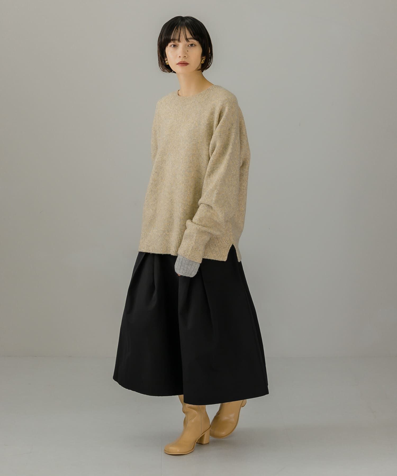  「タックミディスカート」|スカート|