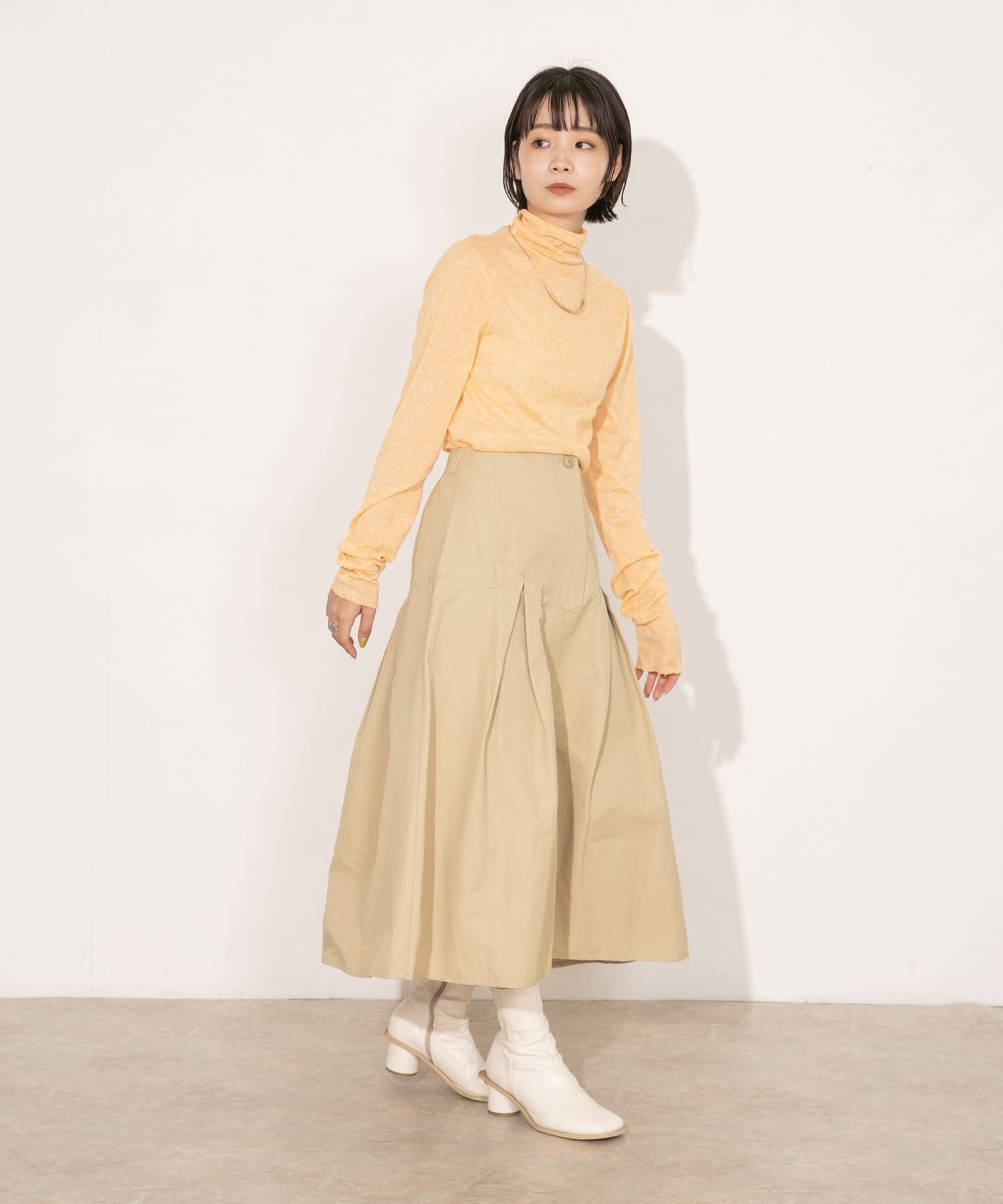  「タックミディスカート」|スカート|