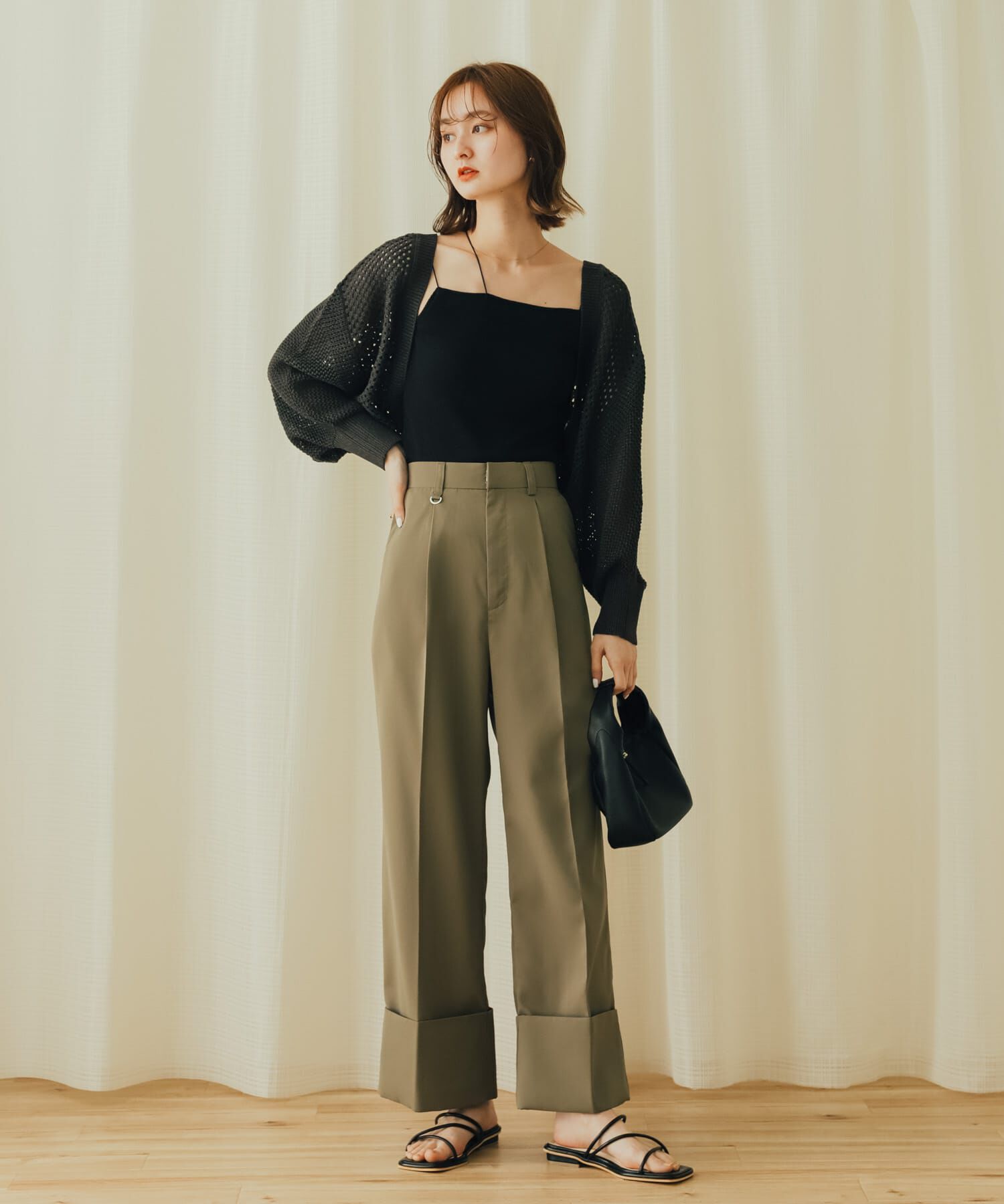 SENSE OF PLACE by URBAN RESEARCH「ラメバックオープンメッシュボレロ」|カーディガン|