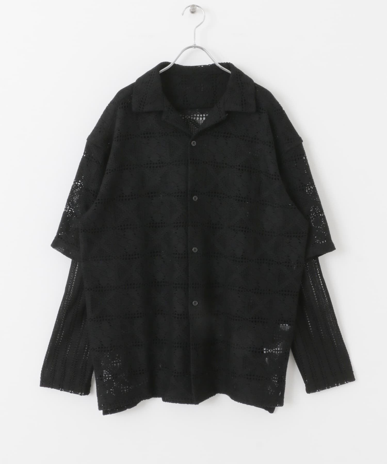 SENSE OF PLACE by URBAN RESEARCH「レースフェイクレイヤードロングスリーブシャツ」|シャツ・ブラウス|