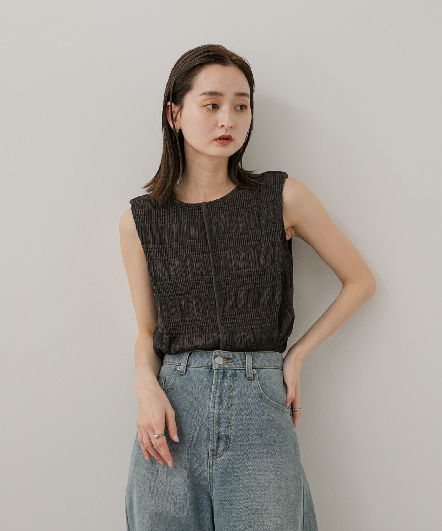 SENSE OF PLACE by URBAN RESEARCH「シャーリングパイピングカットトップ」|Tシャツ・カットソー|