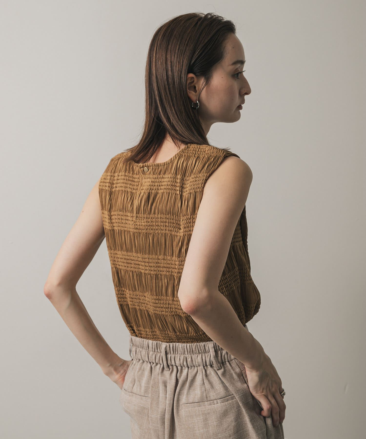 SENSE OF PLACE by URBAN RESEARCH「シャーリングパイピングカットトップ」|Tシャツ・カットソー|