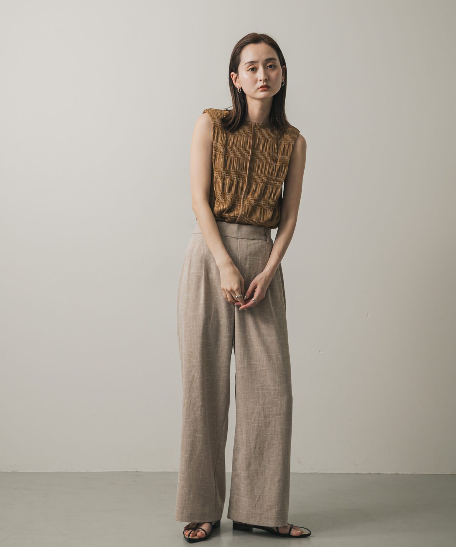 SENSE OF PLACE by URBAN RESEARCH「シャーリングパイピングカットトップ」|Tシャツ・カットソー|