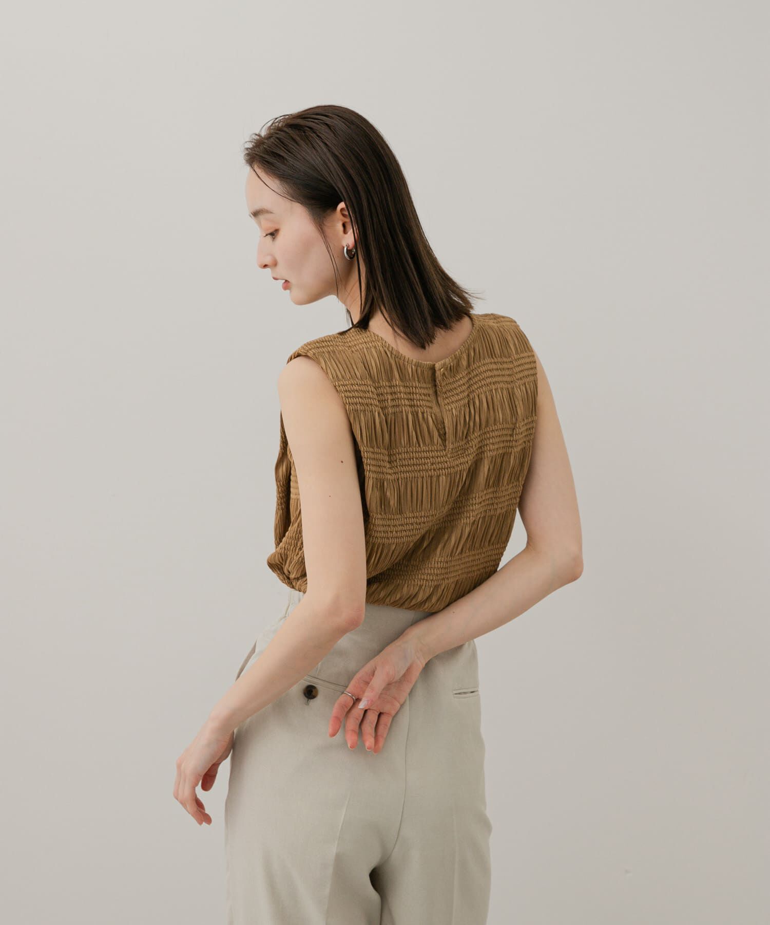 SENSE OF PLACE by URBAN RESEARCH「シャーリングパイピングカットトップ」|Tシャツ・カットソー|