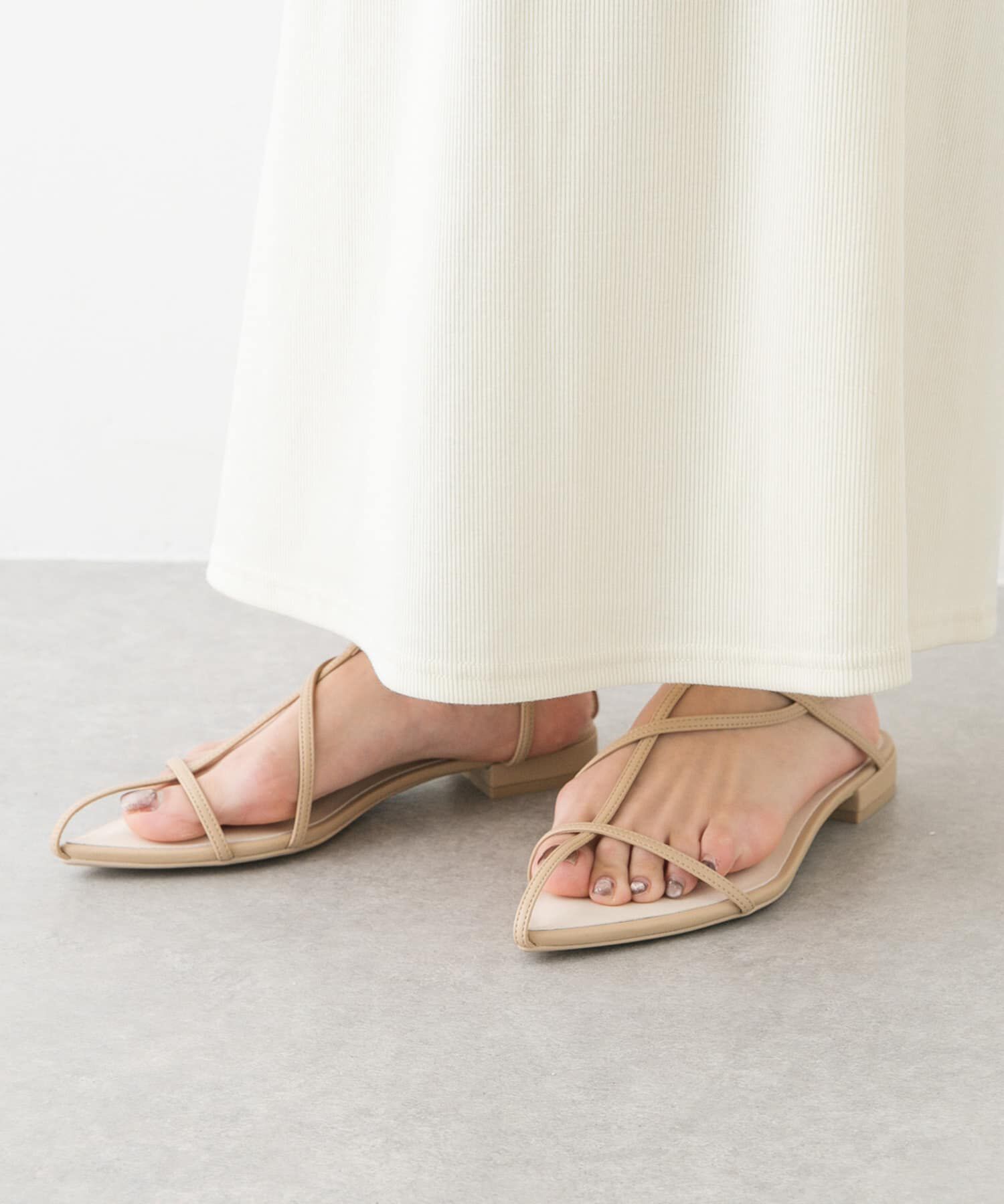 SENSE OF PLACE by URBAN RESEARCH「ポインテッドナローストラップサンダル」|サンダル|