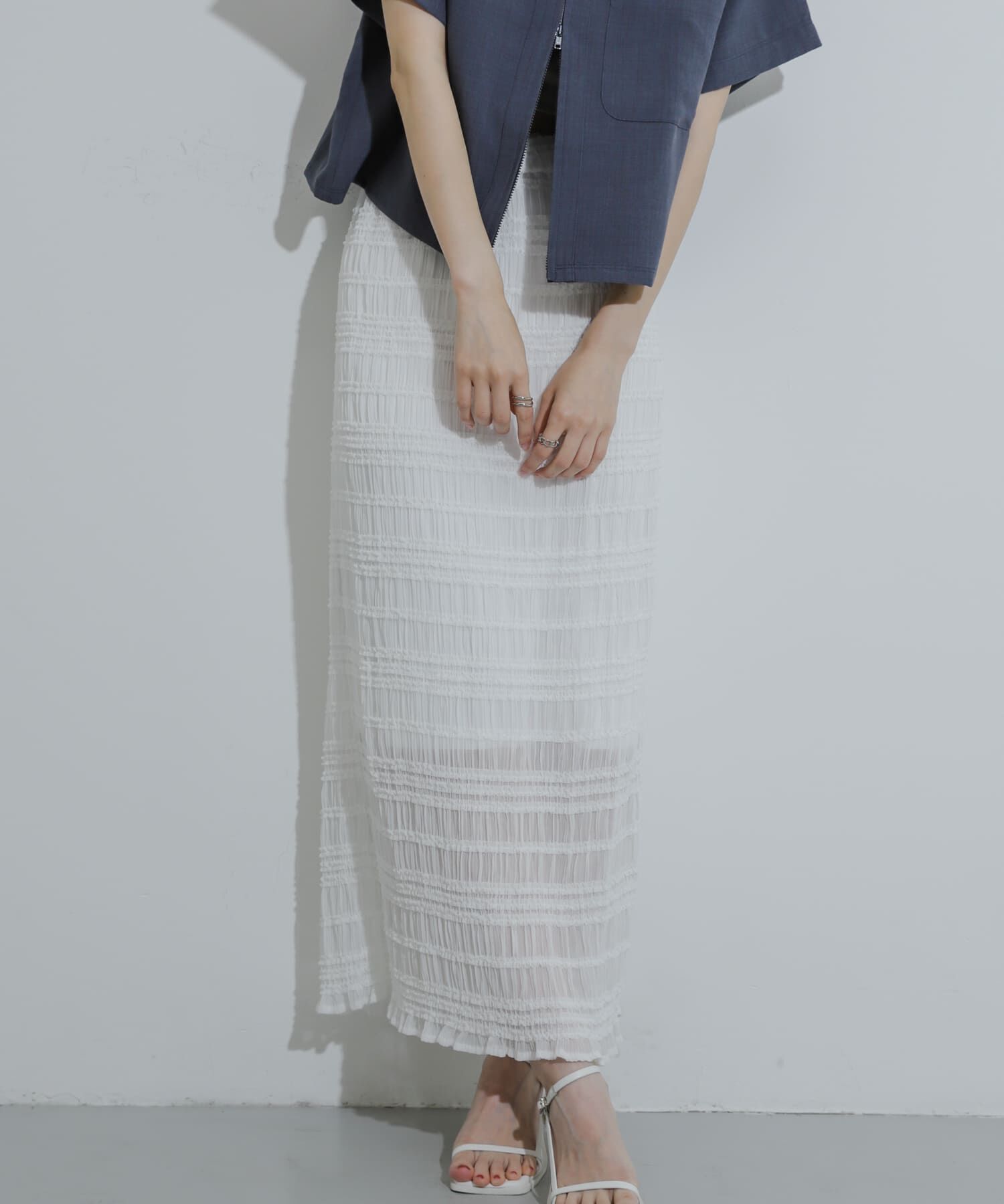 SENSE OF PLACE by URBAN RESEARCH「アイラインフリルスカート」|スカート|