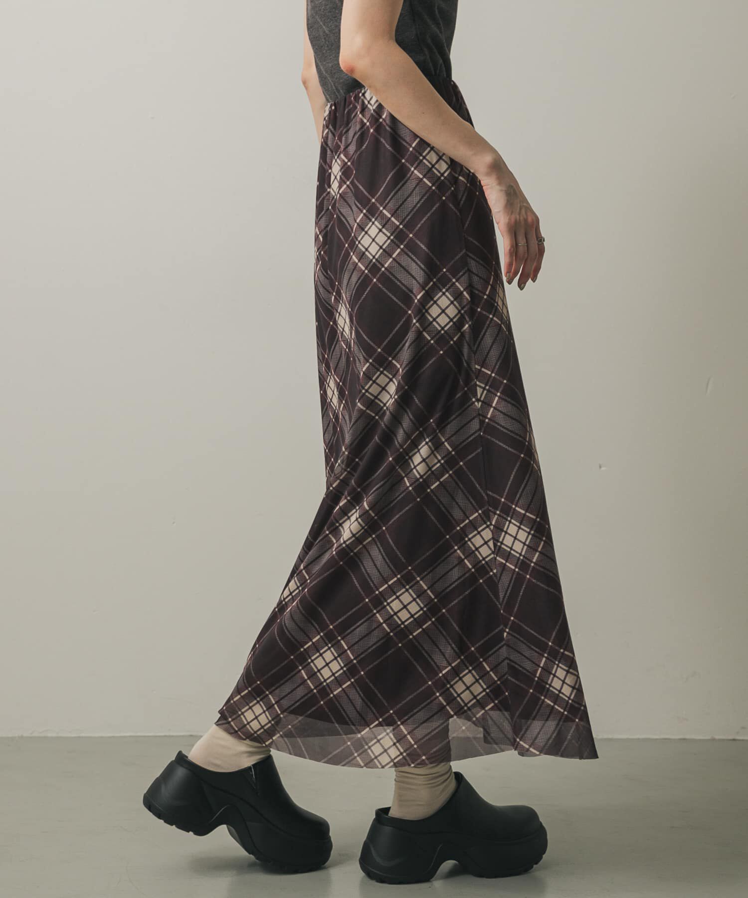 SENSE OF PLACE by URBAN RESEARCH「シアーチェックスカート」|スカート|