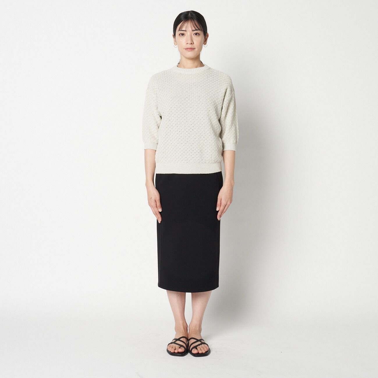 HELIOPOLE「HELIOPOLE SILKY DOUBLE TWILL LEAN SK」|スカート|