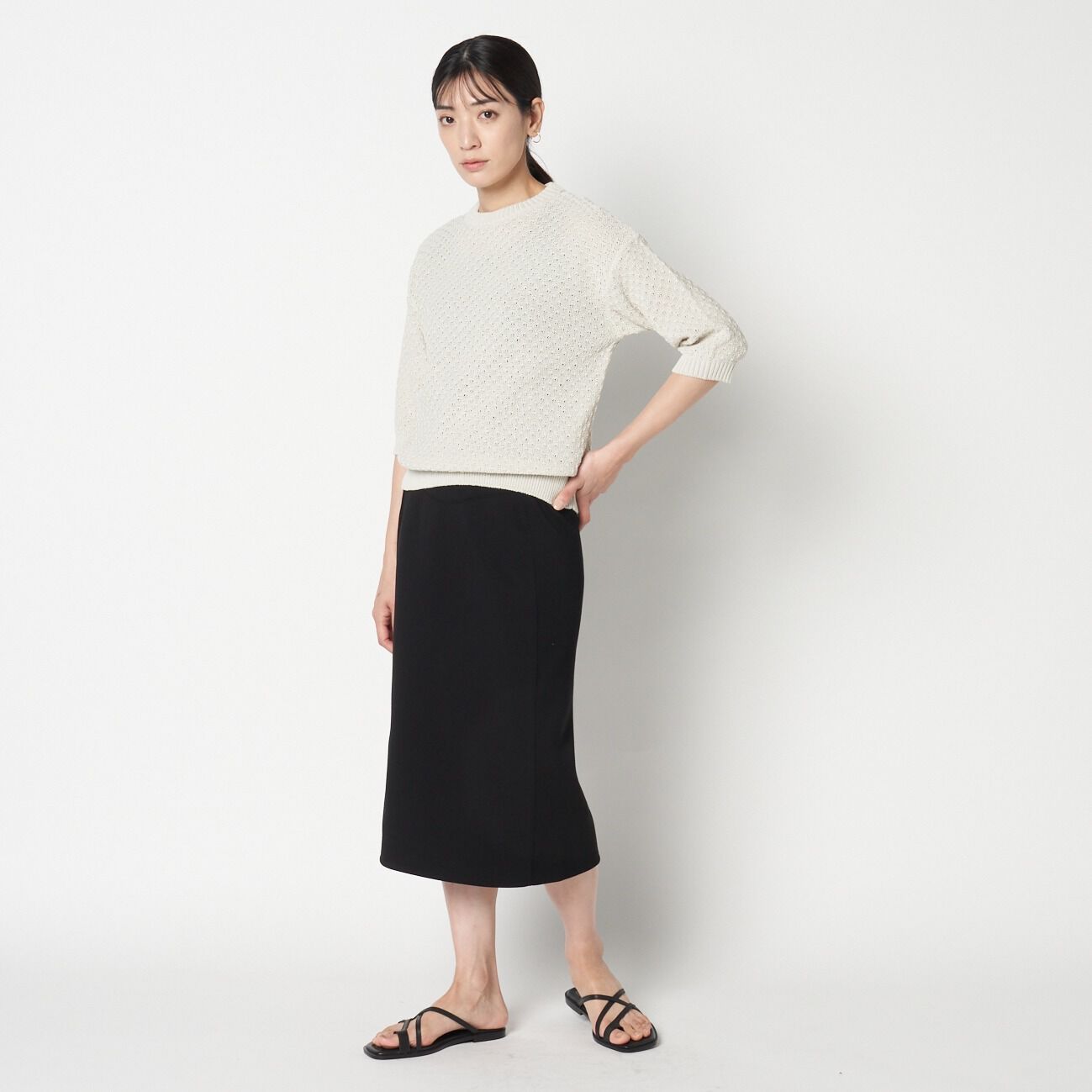 HELIOPOLE「HELIOPOLE SILKY DOUBLE TWILL LEAN SK」|スカート|