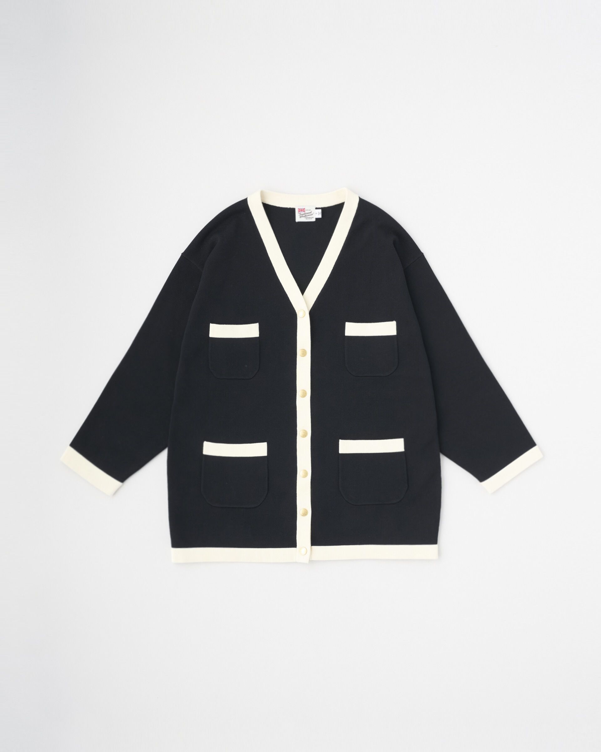 Traditional Weatherwear「ARKLEY KNIT V LONG」|ニット・セーター|ﾌﾞﾗｯｸ&times;ｴｸﾘｭ