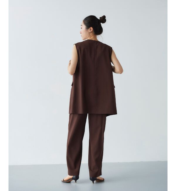 le.coeur blanc「リネンライクツイルベスト」|ベスト・ジレ|