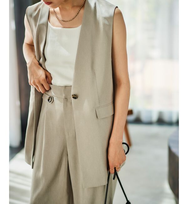 le.coeur blanc「リネンライクツイルベスト」|ベスト・ジレ|