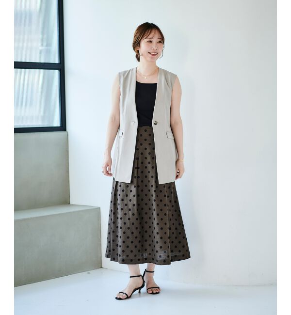 le.coeur blanc「リネンライクツイルベスト」|ベスト・ジレ|