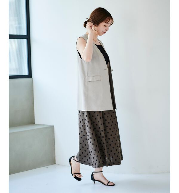 le.coeur blanc「リネンライクツイルベスト」|ベスト・ジレ|