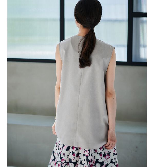 le.coeur blanc「リネンライクツイルベスト」|ベスト・ジレ|