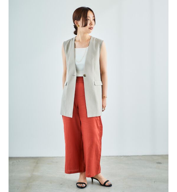 le.coeur blanc「リネンライクツイルベスト」|ベスト・ジレ|