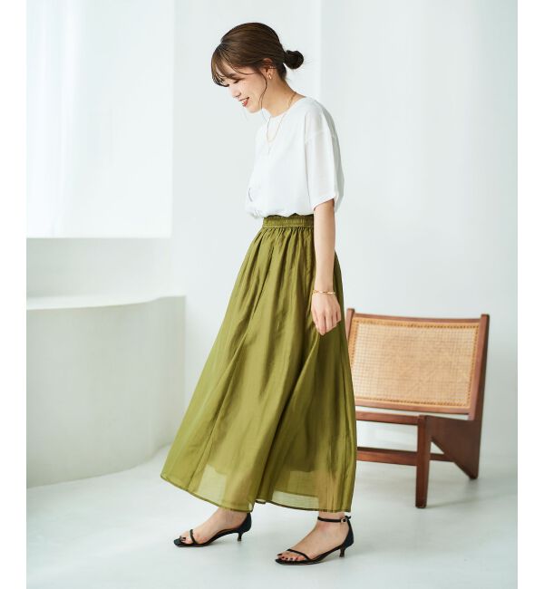 le.coeur blanc「《手洗い可能》キリカエギャザースカート」|スカート|