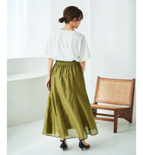 le.coeur blanc「《手洗い可能》キリカエギャザースカート」|スカート|