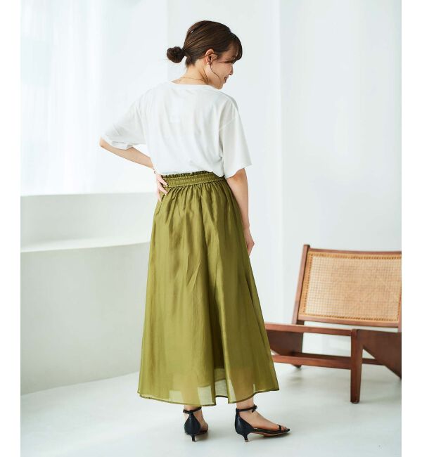 le.coeur blanc「《手洗い可能》キリカエギャザースカート」|スカート|