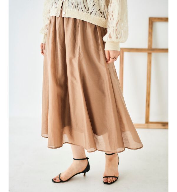 le.coeur blanc「《手洗い可能》キリカエギャザースカート」|スカート|