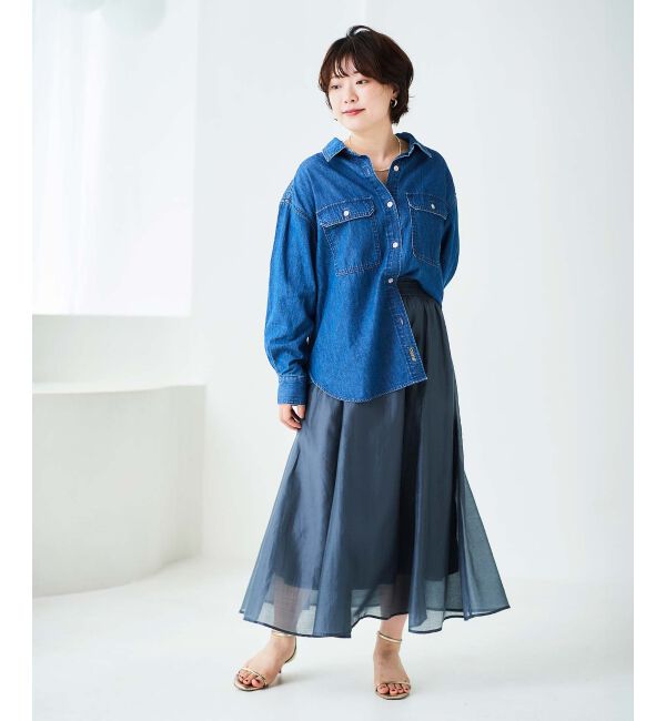 le.coeur blanc「《手洗い可能》キリカエギャザースカート」|スカート|