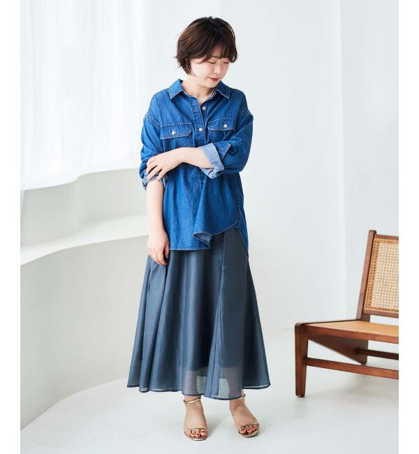 le.coeur blanc「《手洗い可能》キリカエギャザースカート」|スカート|