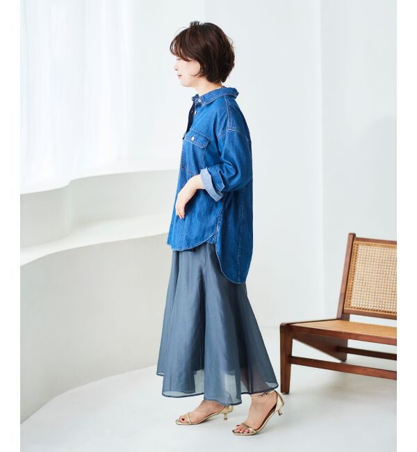 le.coeur blanc「《手洗い可能》キリカエギャザースカート」|スカート|