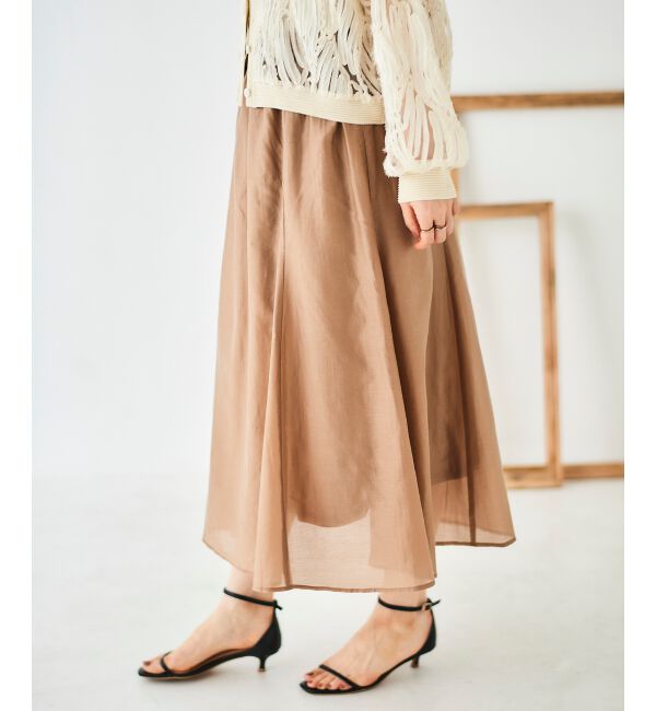 le.coeur blanc「《手洗い可能》キリカエギャザースカート」|スカート|