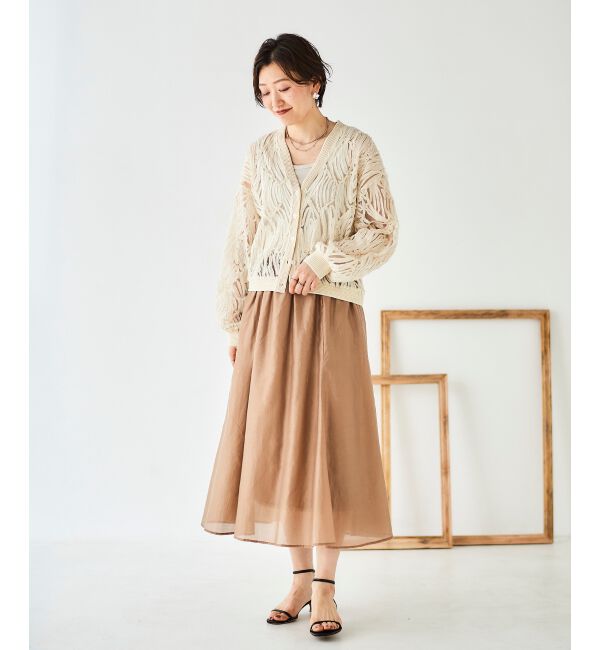 le.coeur blanc「《手洗い可能》キリカエギャザースカート」|スカート|