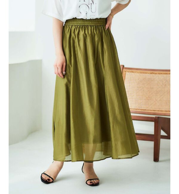 le.coeur blanc「《手洗い可能》キリカエギャザースカート」|スカート|