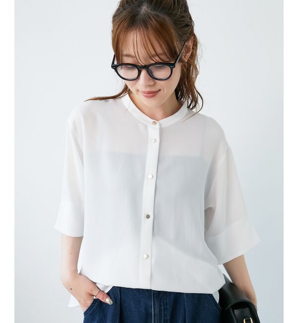  「★NO.1ヒット大人気ブラウス★2WAYジョーゼットブラウス」|シャツ・ブラウス|