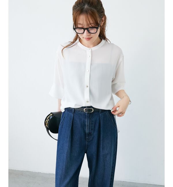  「★NO.1ヒット大人気ブラウス★2WAYジョーゼットブラウス」|シャツ・ブラウス|