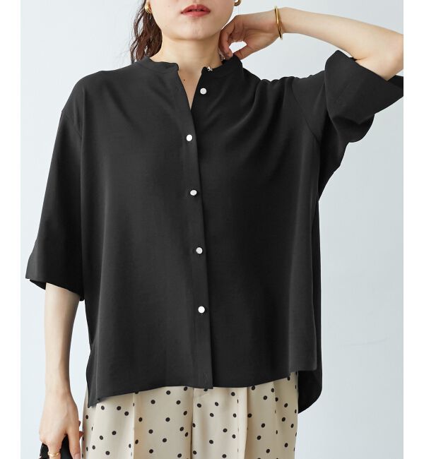  「★NO.1ヒット大人気ブラウス★2WAYジョーゼットブラウス」|シャツ・ブラウス|ブラック