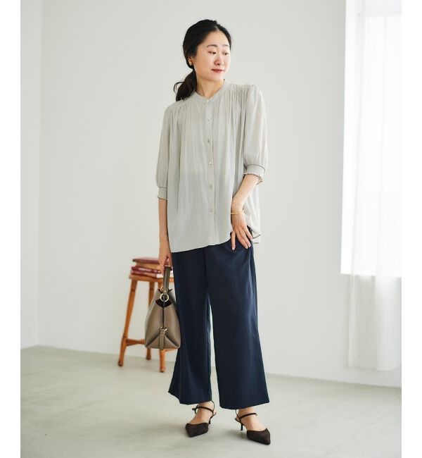  「《手洗い可能》タンブラーブッチャータックワイドパンツ」|その他|