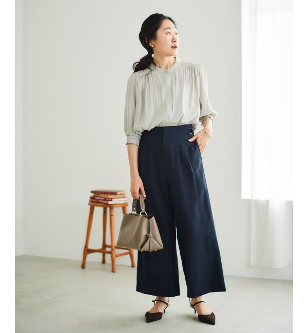  「《手洗い可能》タンブラーブッチャータックワイドパンツ」|その他|