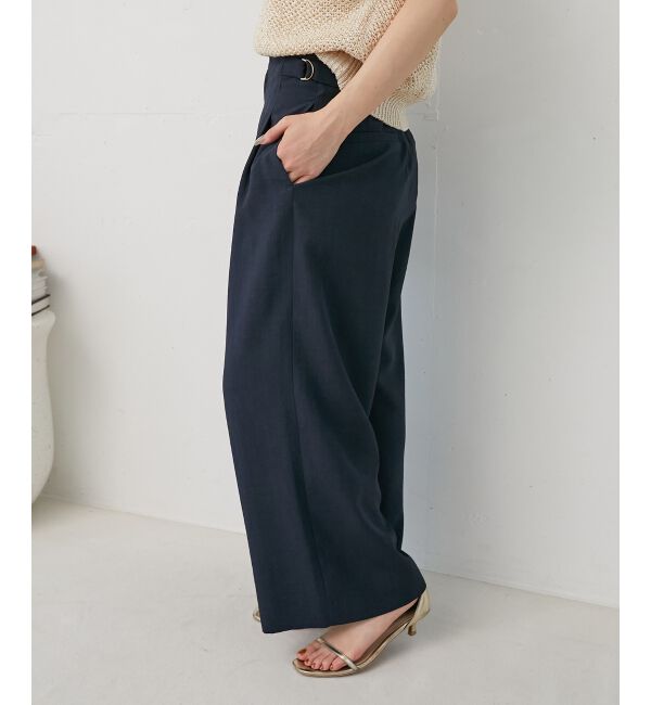  「《手洗い可能》タンブラーブッチャータックワイドパンツ」|その他|