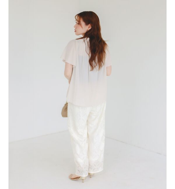  「パウダーサテンシャーリングフレンチブラウス」|シャツ・ブラウス|