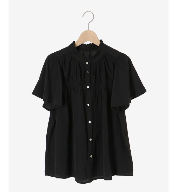  「パウダーサテンシャーリングフレンチブラウス」|シャツ・ブラウス|