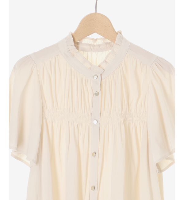  「パウダーサテンシャーリングフレンチブラウス」|シャツ・ブラウス|