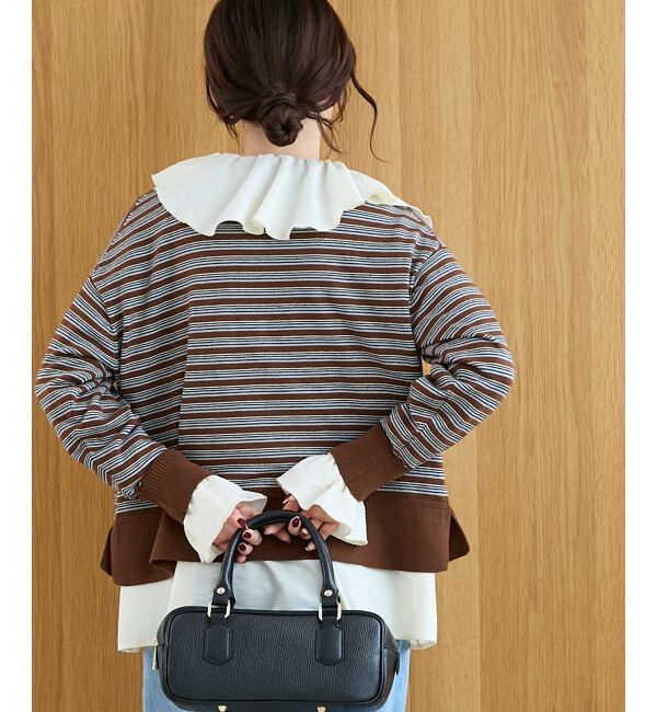  「リングボタンクルーカーディガン」|カーディガン|