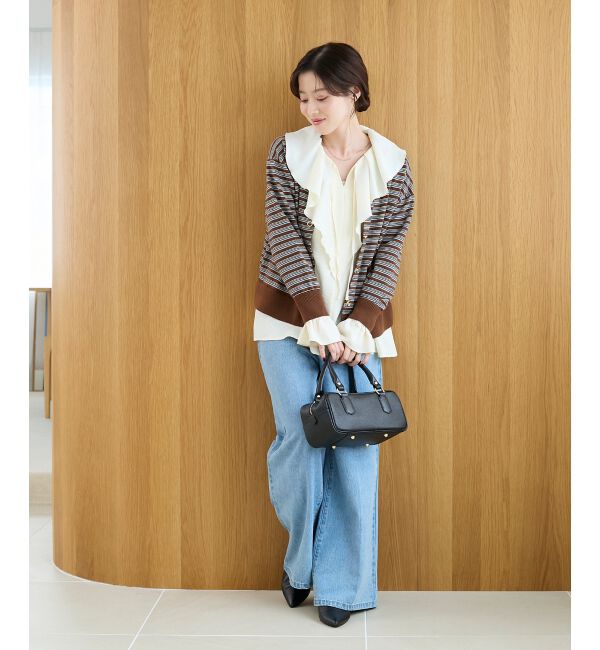  「リングボタンクルーカーディガン」|カーディガン|