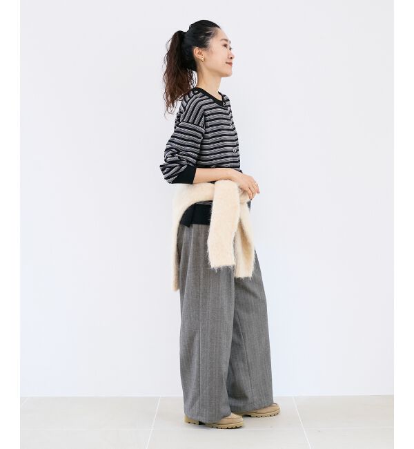  「リングボタンクルーカーディガン」|カーディガン|