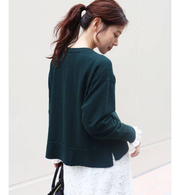  「リングボタンクルーカーディガン」|カーディガン|